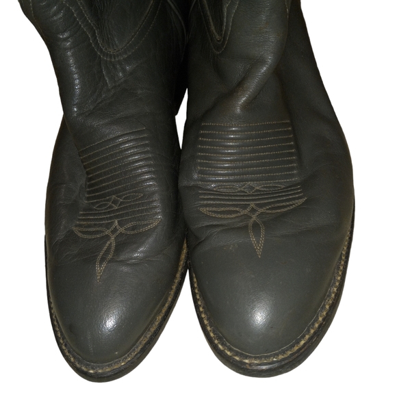 Tony Lama Vtg Wingtip leather Cowboy Boots Mens 8.5EE - Picture 15 of 16